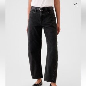 Gap High Rise Barrel Jeans Black Size 30 (10R)